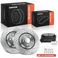 Front Drilled Brake Rotor and Ceramic Pads for Toyota Camry (2018-2020)