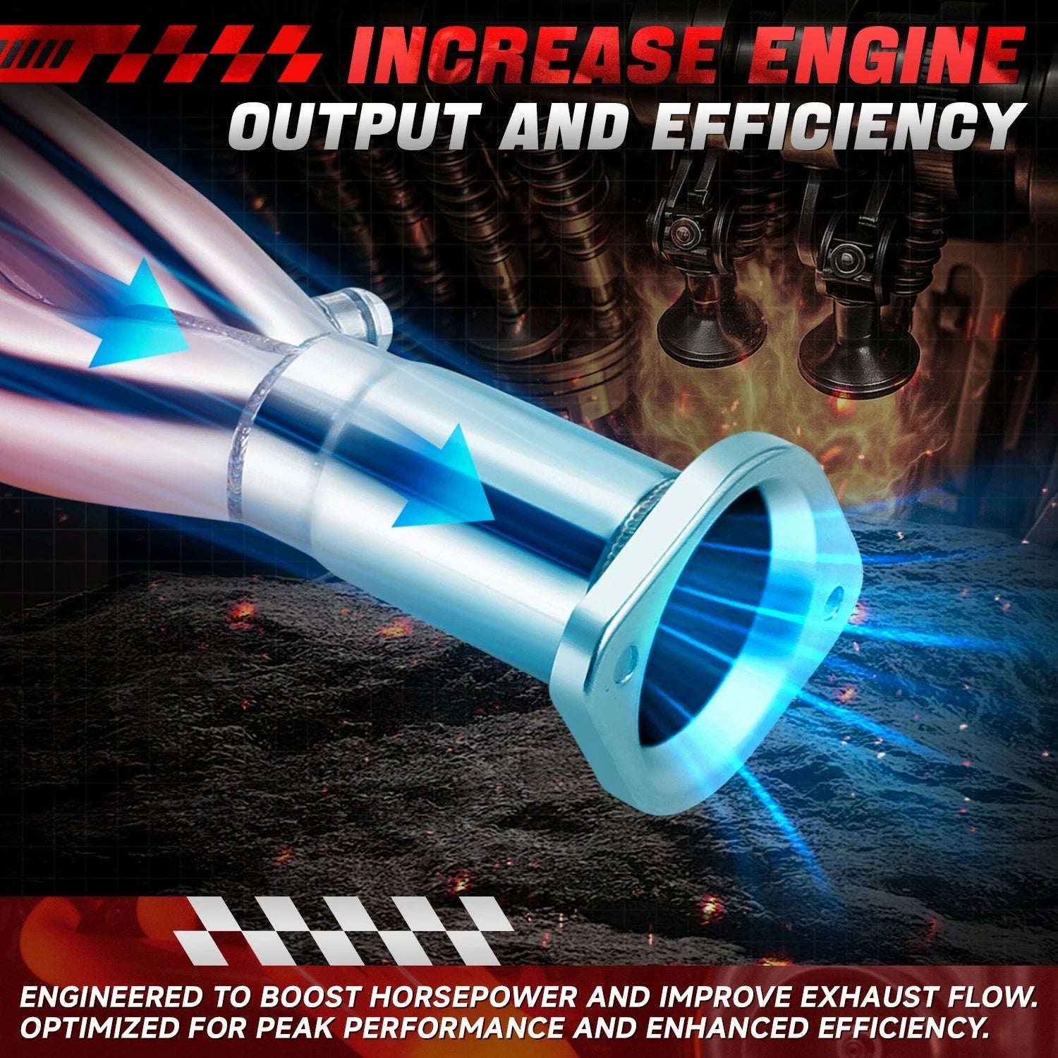 Long Tube Exhaust Manifold Headers for Silverado Suburban Sierra V8 (1999–2006)