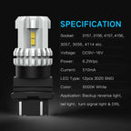 2X 6000K White LED Tail Brake Stop Backup Light Bulbs for Ford (YYYY–YYYY)