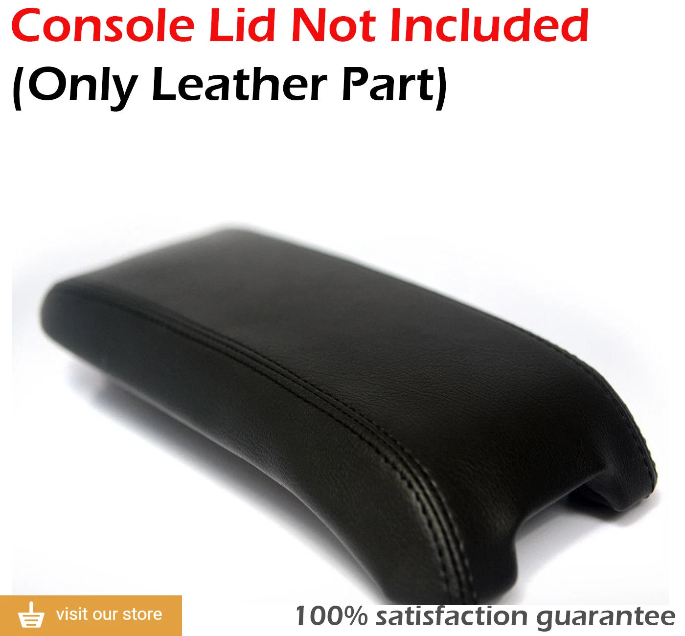 Console Armrest Cover for Jeep Compass (2009–2016) - PVC Leather, Black