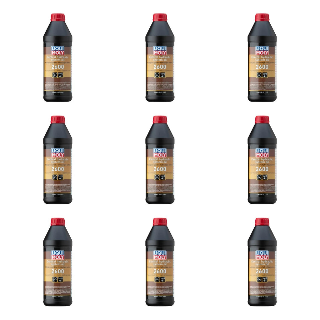 Set of 9 Liqui Moly Central Hydraulic System Oil 2600 (1L each)