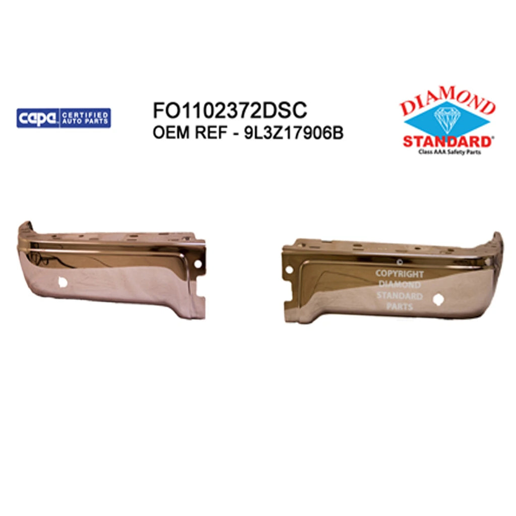 Replacement Chrome Rear Bumper Face Bar w/Park Assist Sensor Holes for Toyota