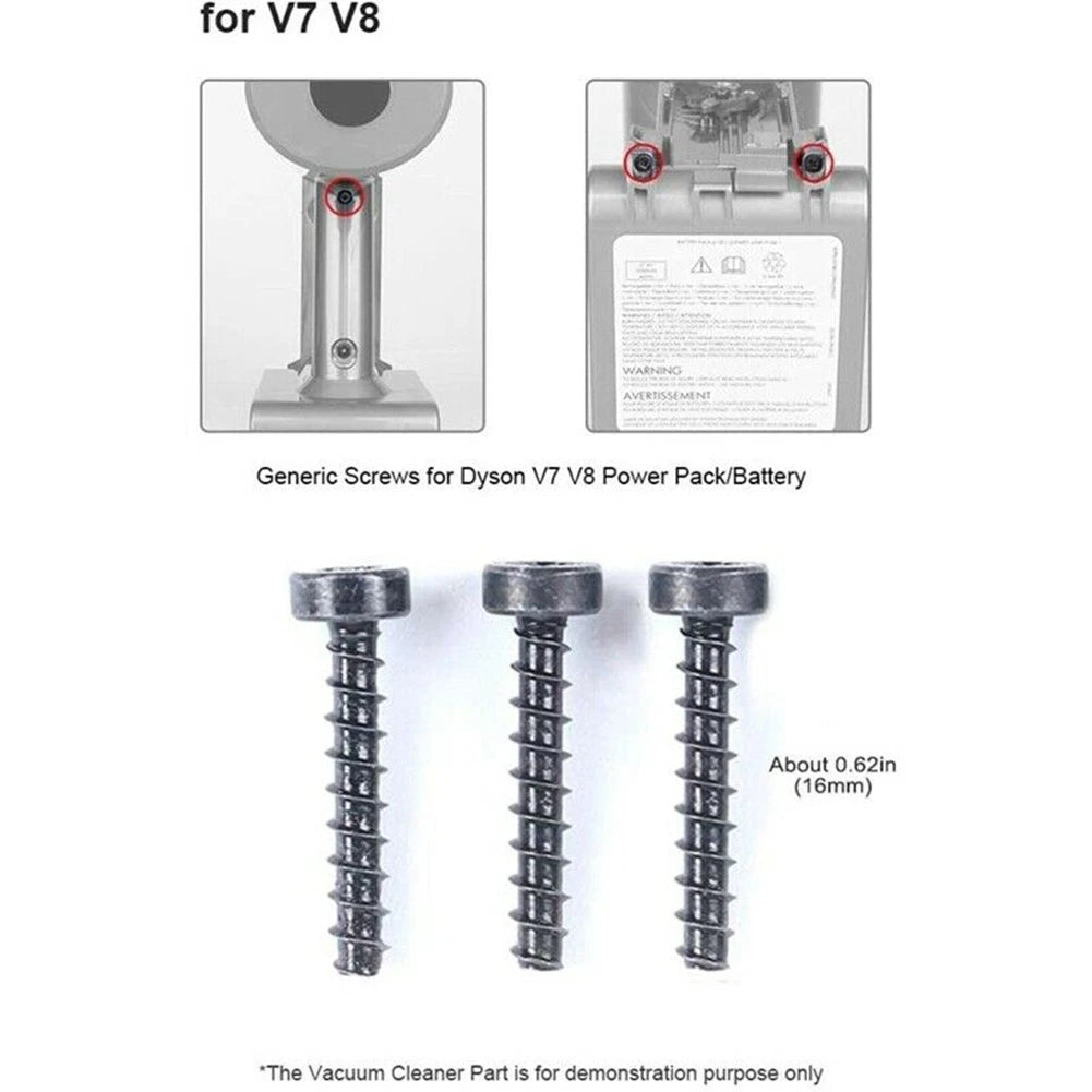3X Vacuum Cleaner Power Screws 16mm for Household Use