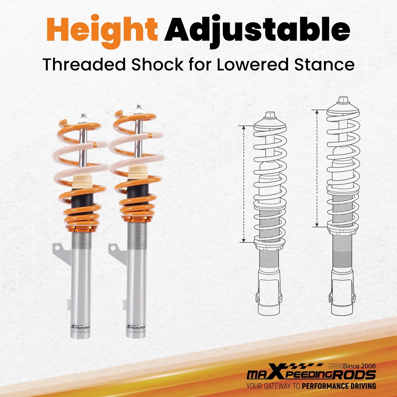 Coilover Suspension Lowering Kit for VW Golf MK8 (2019-2023)
