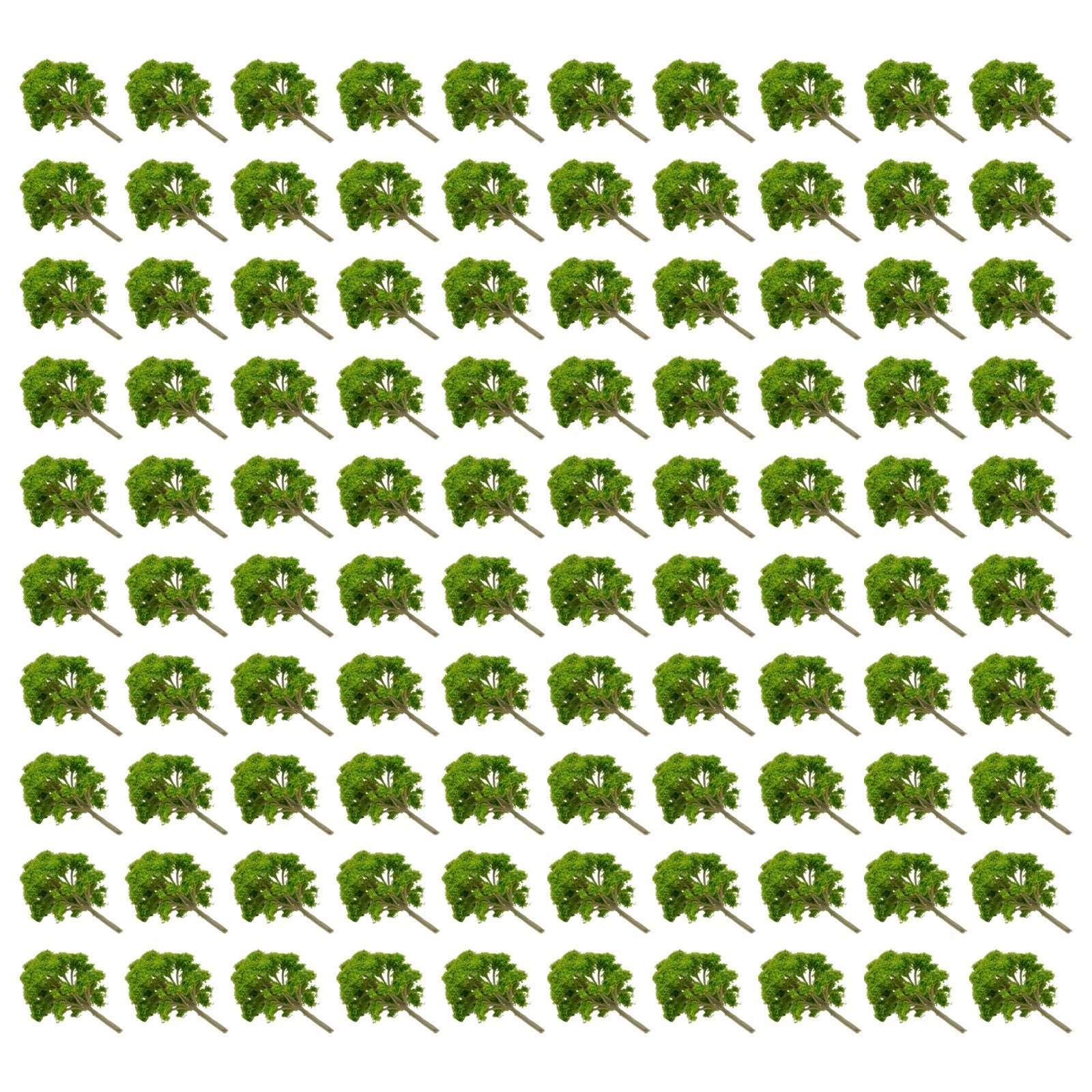 Set of 10 HO Scale Model Trees for Train Railroad Layout Diorama Scenery