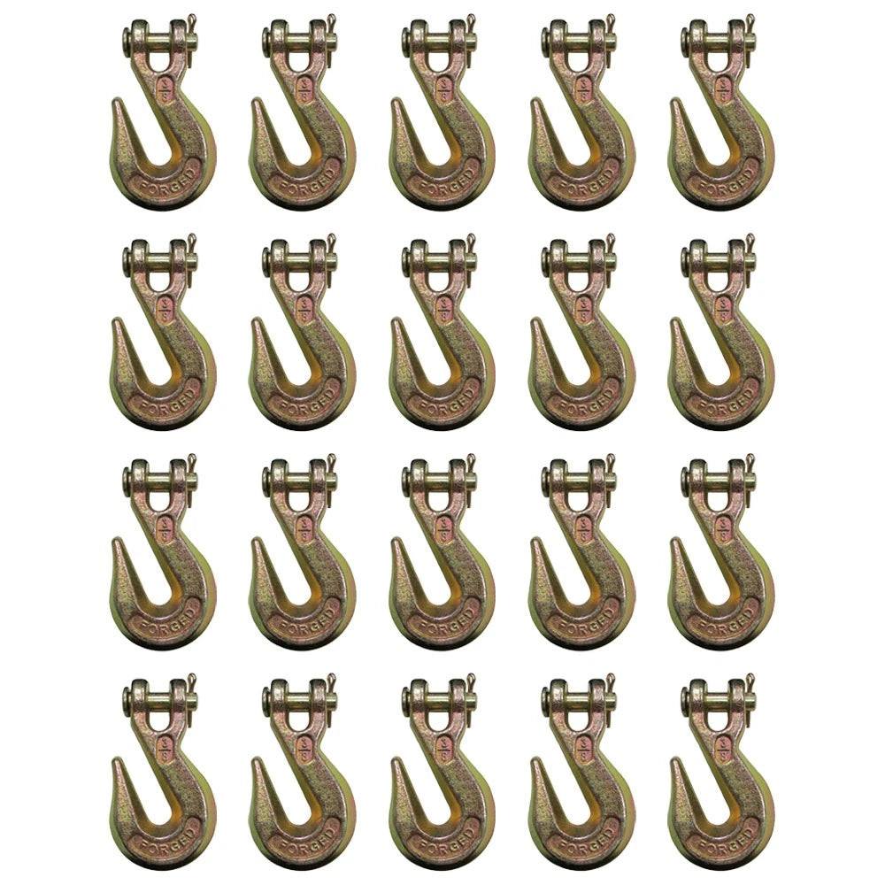 Set of 20 Clevis Grab Hooks for G70 Wrecker Tow Chain Flatbed Trailer
