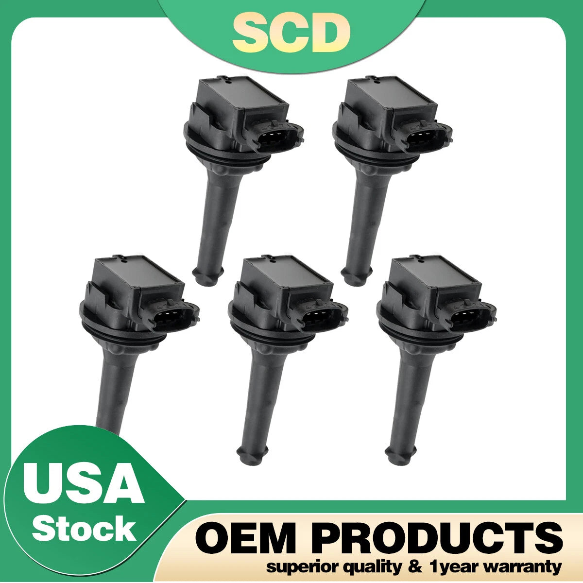 5X Ignition Coils for Volvo S60 S70 S80 C70 XC70 V70 T5 (1999–2009) 30713416 UF341