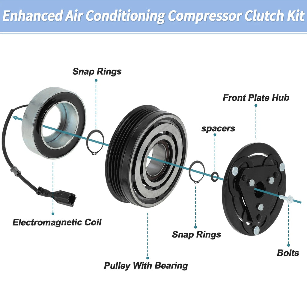 AC Compressor Clutch Kit for Subaru Forester Impreza WRX STI (2003–2019)