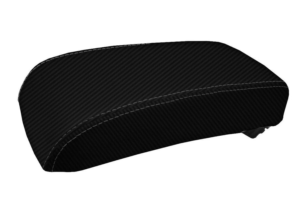 Console Lid Armrest Cover for Dodge Journey (2009–2010) Carbon Fiber Black