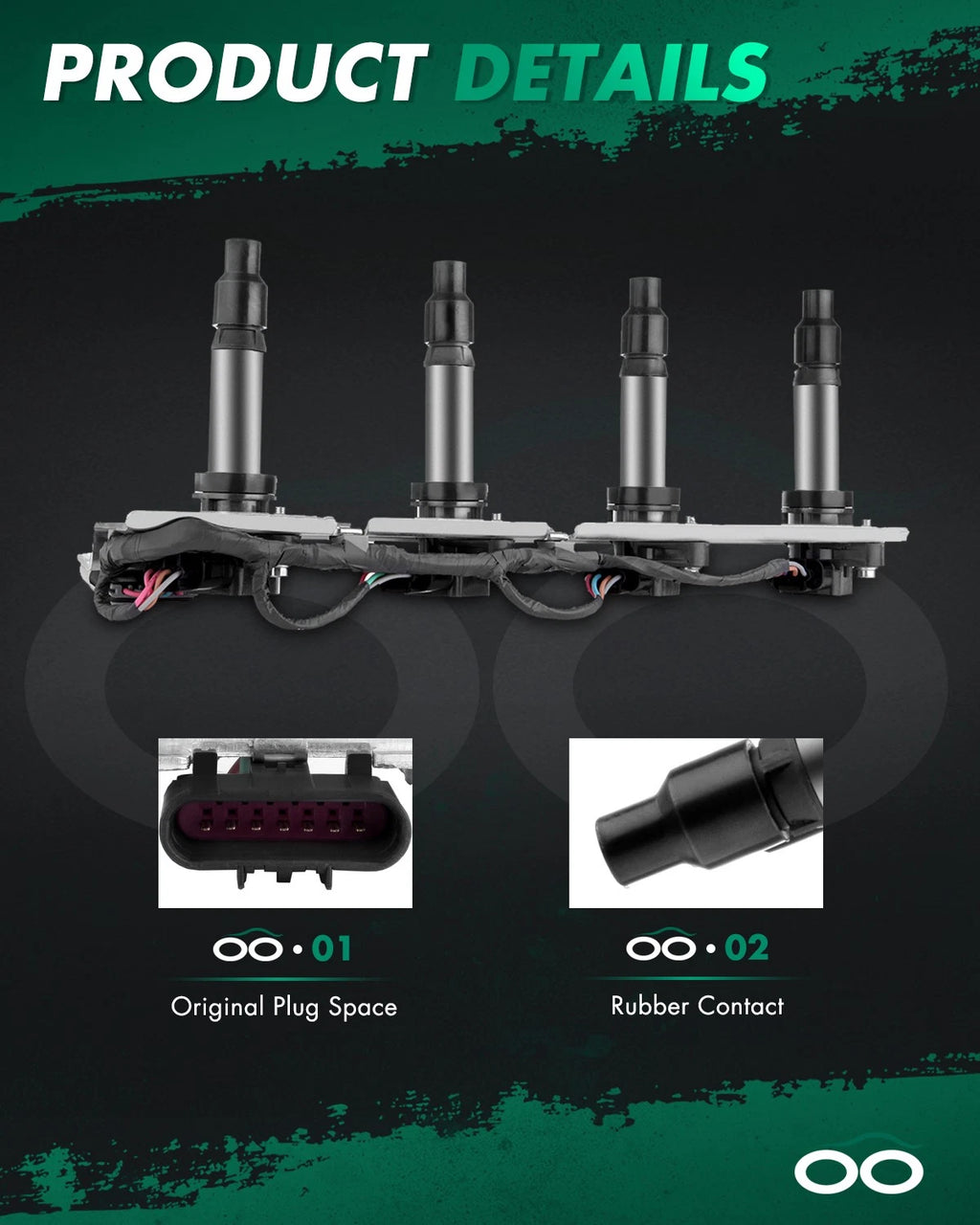2X Ignition Coils for Cadillac STS SRX DeVille Seville Pontiac Bonneville 4.6L