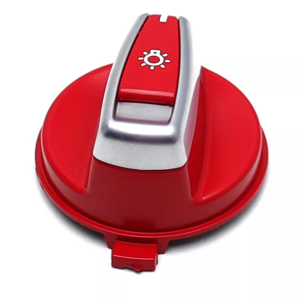 Red Headlight Turn Knob Switch Cap for BMW E90 E92 3 Series (2005–2013)