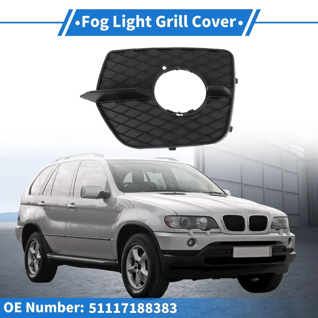 1 x Car Front Left Fog Light Grill for BMW X6 (2008-2014) Black