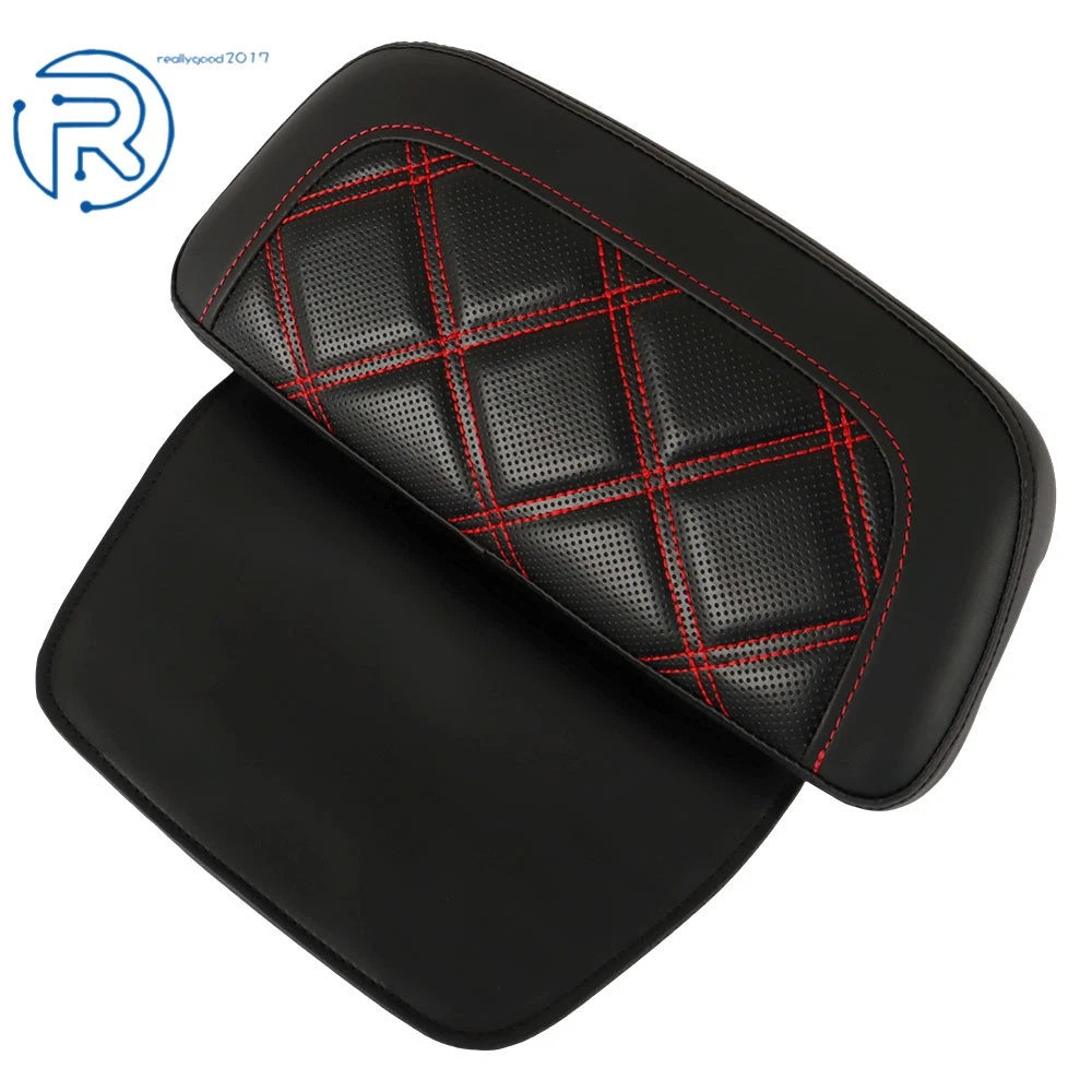 Backrest Pad for Harley Glide Street Road Glide Road King (2009–Present) Red Stitching