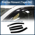 Window Deflectors for Honda CR-V 2012 Side Window Vent Visors Black 1 Set
