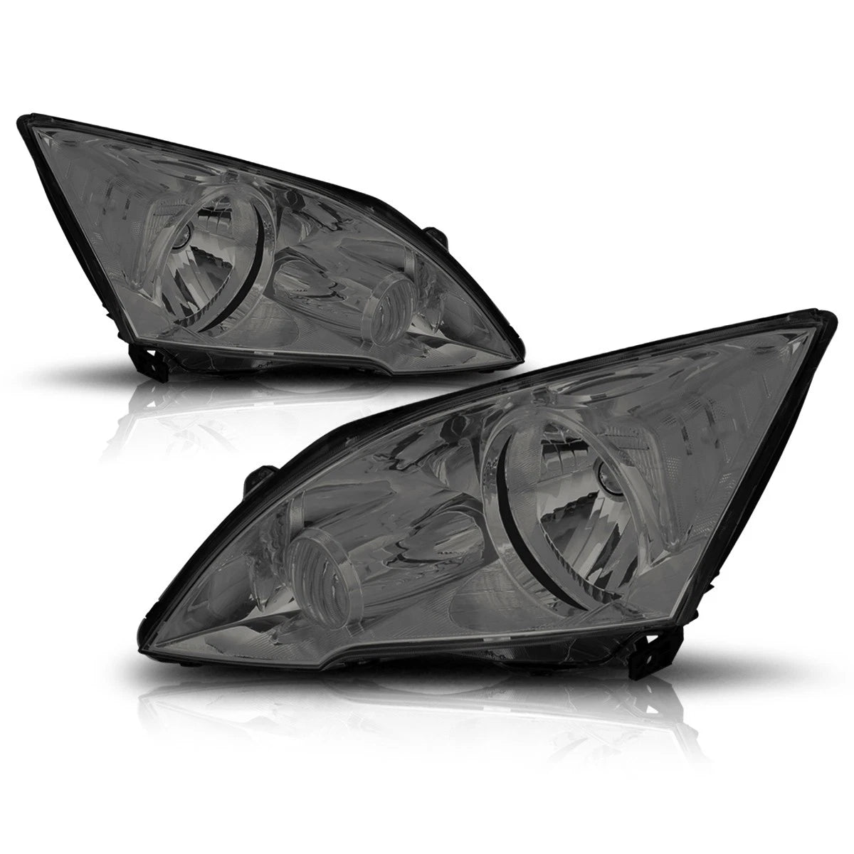OE Style Headlights for Honda CR-V (2007–2011) Smoked Housing Clear Side