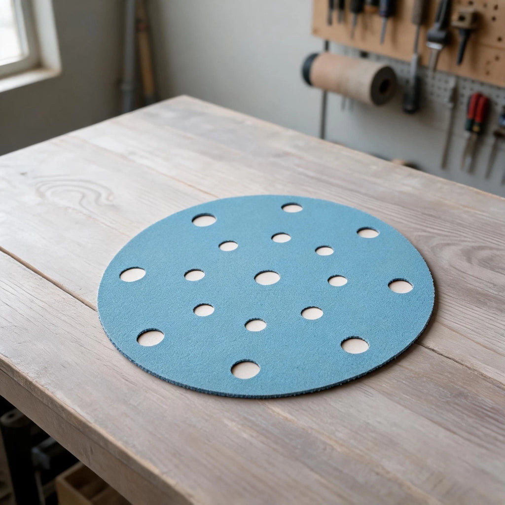 6 Inch Flocked Disc Sandpaper (17 Holes) for Vehicle Paint Scratch Repair