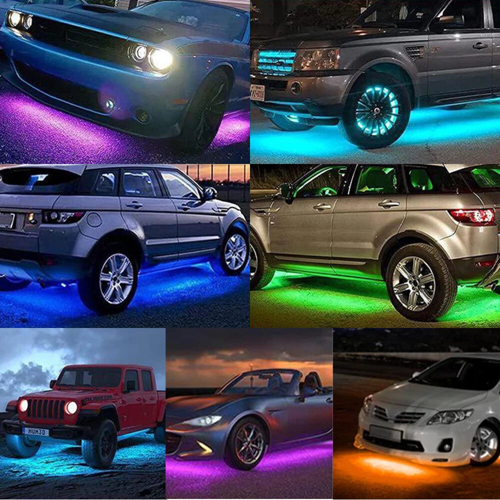 RGB LED Underbody Light Kit for Universal Vehicles (2010–2023)