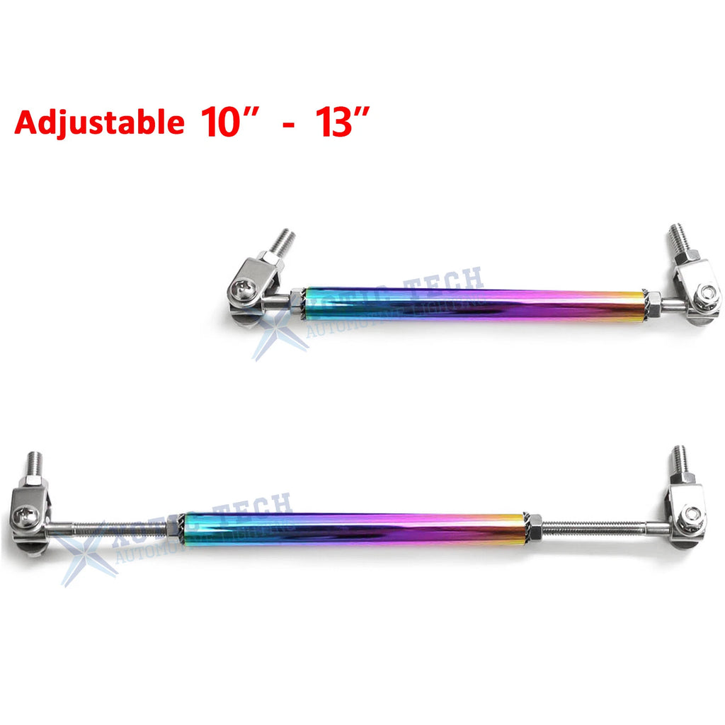 Neo Adjustable Front Bumper Lip Splitter Support Bars for 10-13 Inch (-)
