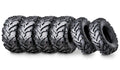 Set of 6 WANDA ATV/UTV Tires 25x8-12 Front & 25x12-10 Rear 6PR P341
