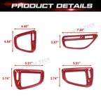 Carbon Fiber Center Console Air Vent Outlet Trim for Dodge Challenger (2015-2019)