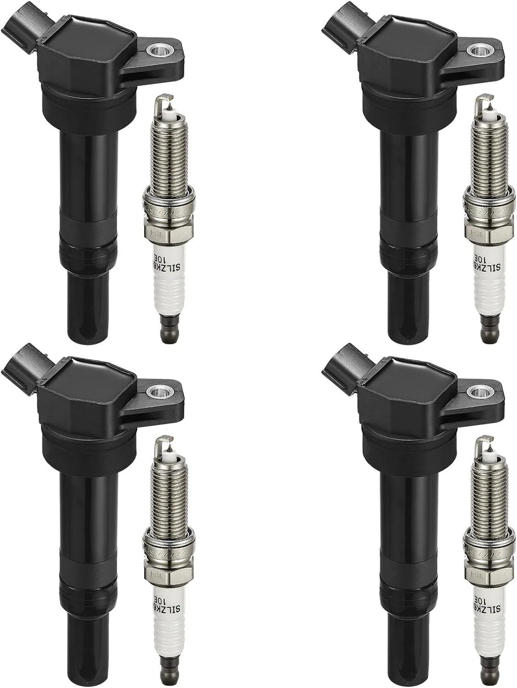 Set of 4 Ignition Coils and Iridium Spark Plugs for Kia Soul (2010–2013)