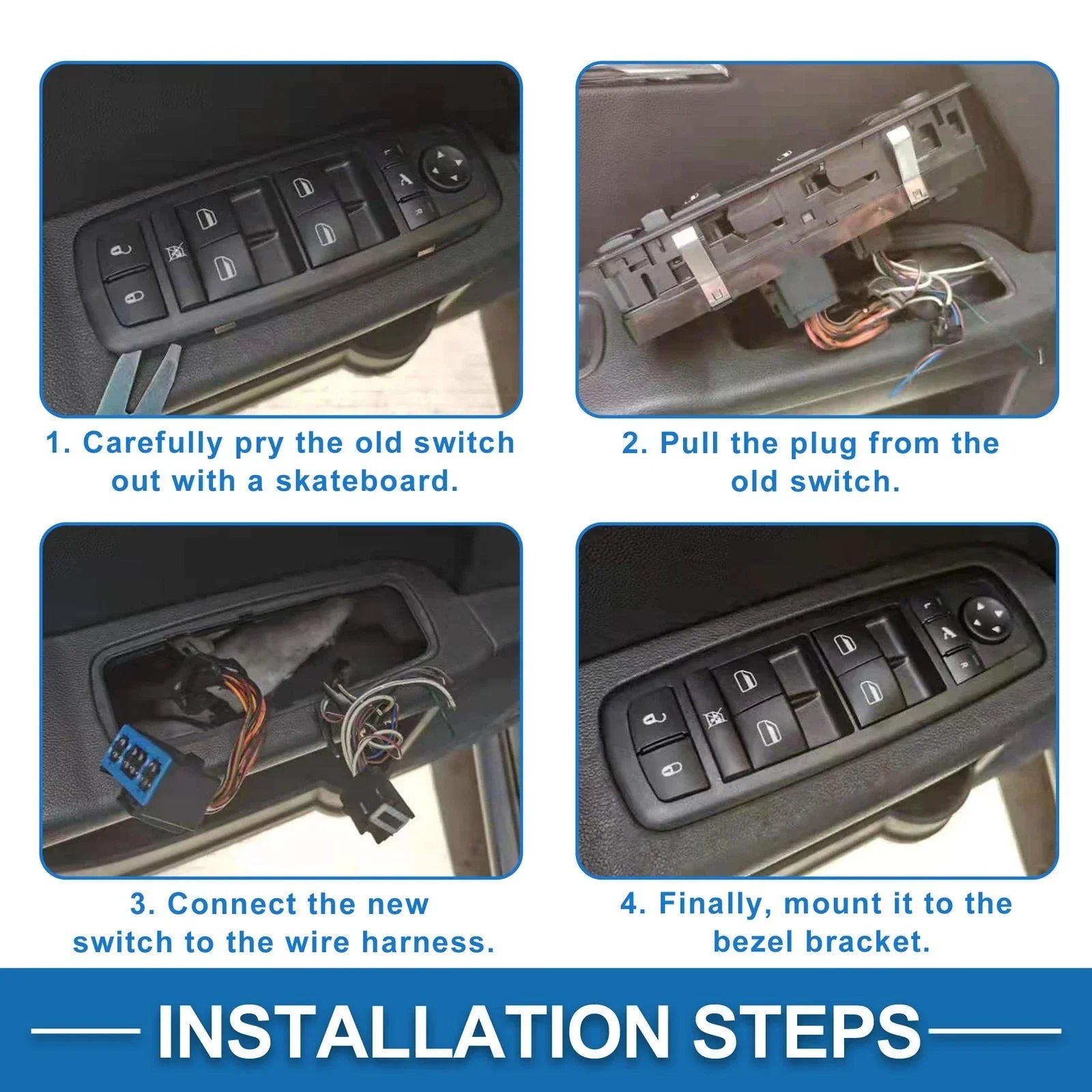 Rear Left/Right Power Window Switch for BMW 740i 750i xDrive