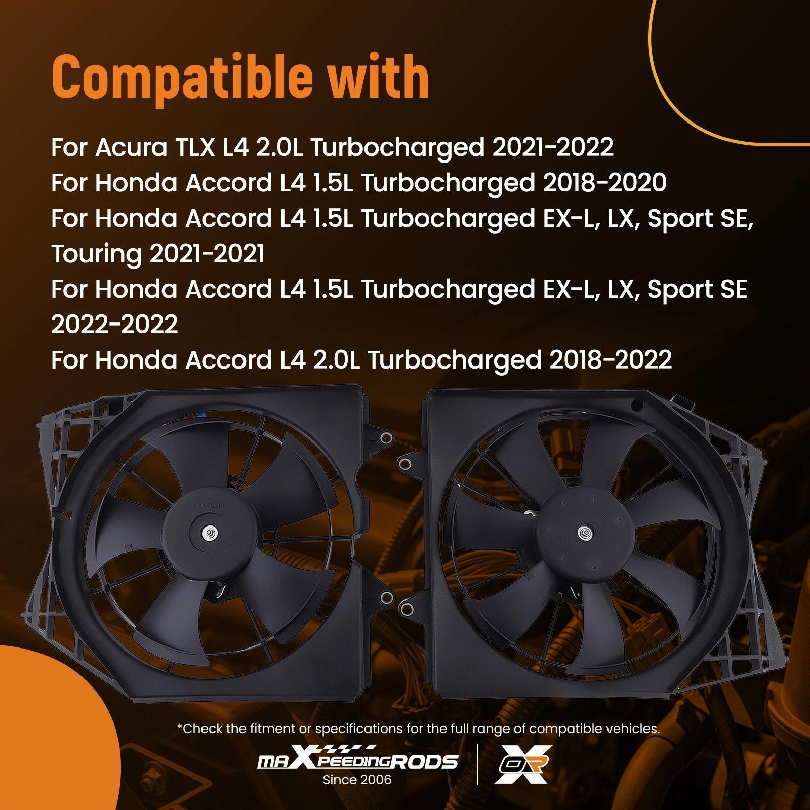 Radiator Cooling Fan Assembly for Honda Accord (2018–2022)