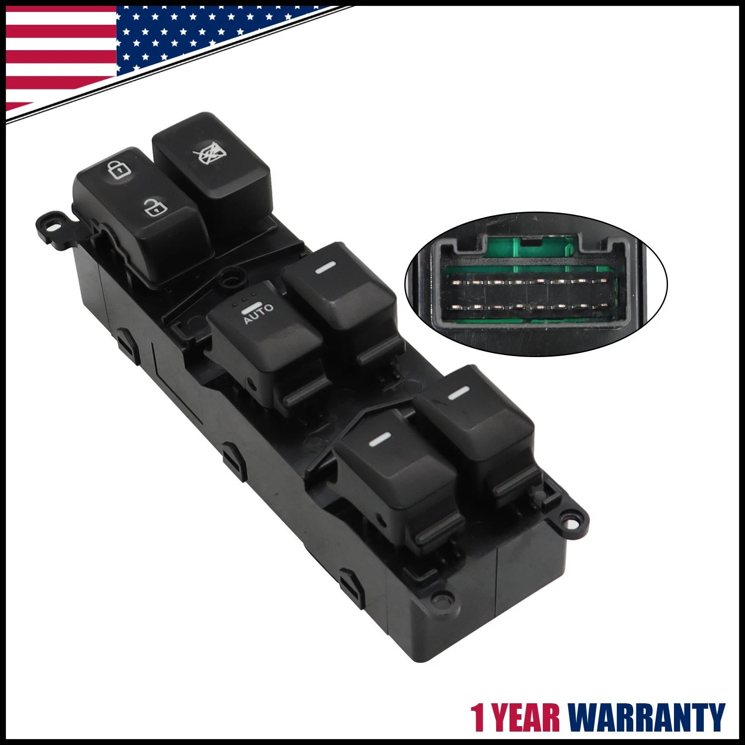 Power Window Switch Left Driver Side for Kia Rio (2012–2015) 935701W155