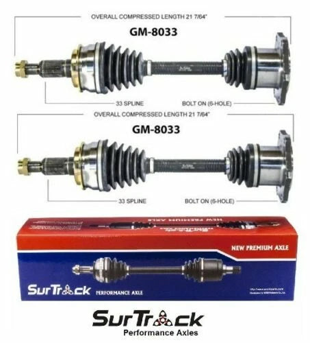 Set of 2 Front CV Axle Shafts for Chevy Tahoe K2500, Silverado 1500 (1999–2006)