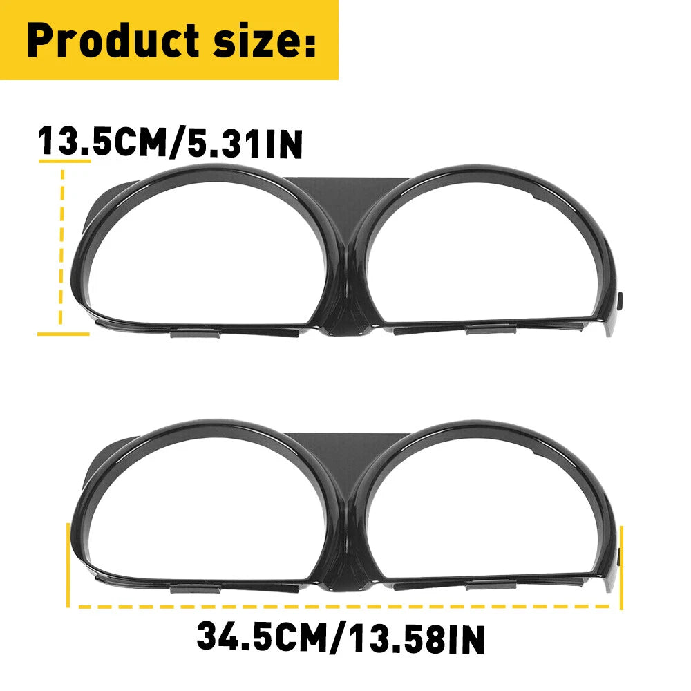 Pair Front Headlight Lamp Bezel Trim for Dodge Challenger (2015–2021)