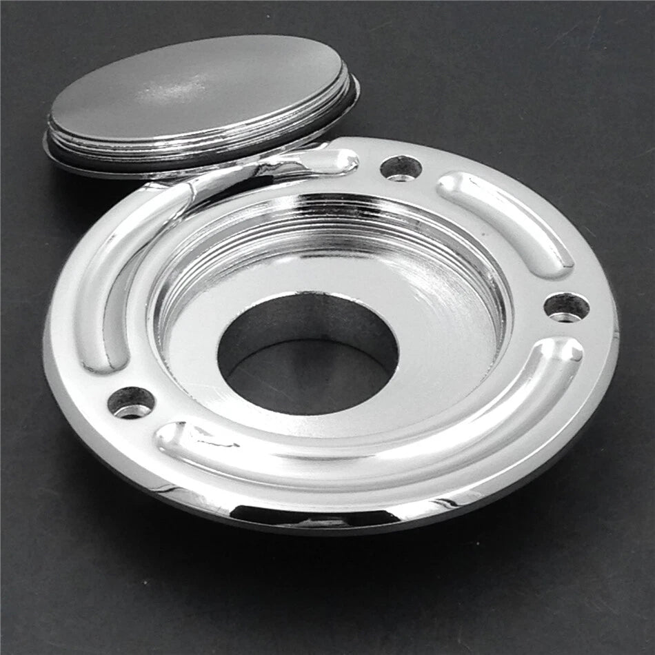 Chrome Keyless Gas Cap for Kawasaki ZX-10R, ZX-9R, ZX-6RR (2004–2023)
