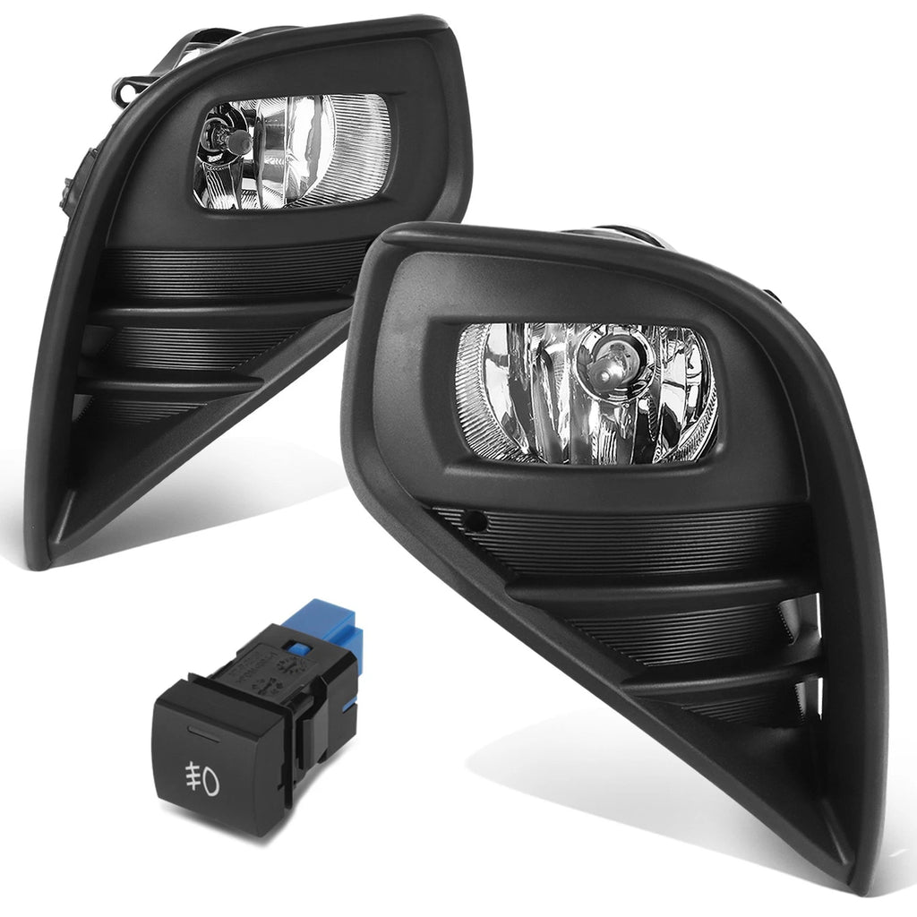Fog Light Lamp Set for Toyota Highlander (2020–2022) w/ Bezel & Switch, Chrome