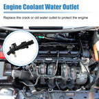 Engine Water Outlet Connect Adapter w/ Sensor for Ford Escape Fusion (2013–2019)