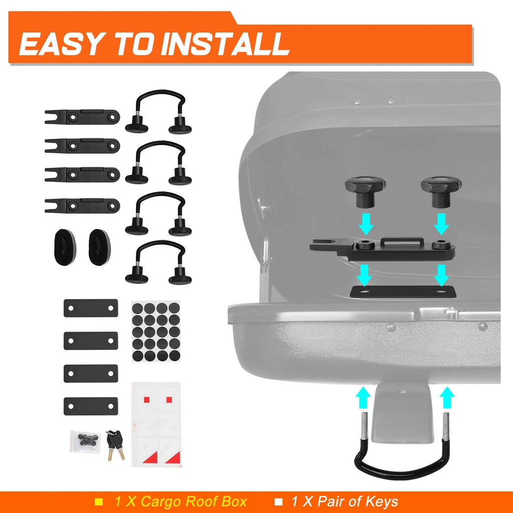 Car Cargo Roof Box Carrier for Universal Vehicles (72"x30"x12")