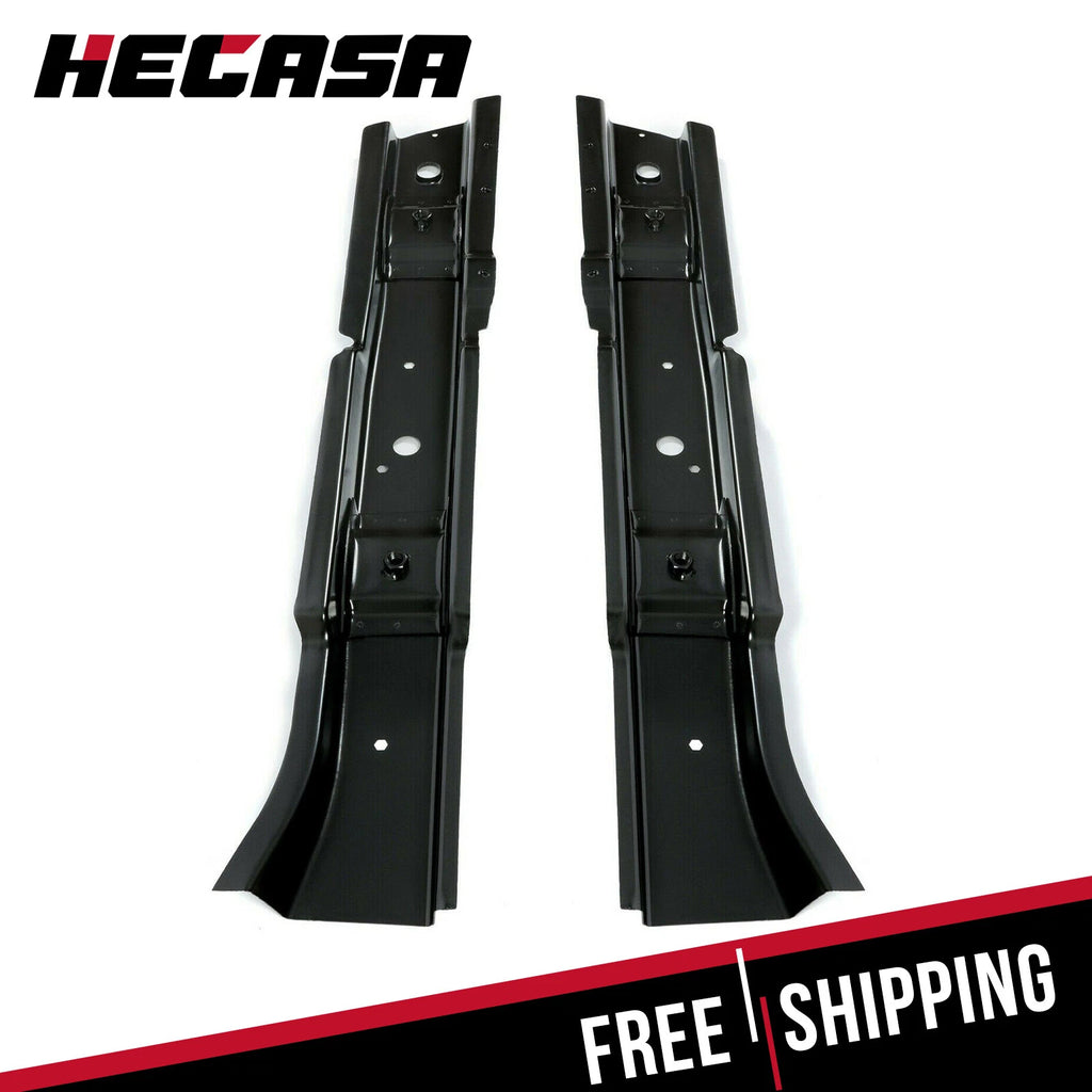 Pair of Black Steel Floor Pan Supports for Jeep Wrangler TJ (1997–2006)
