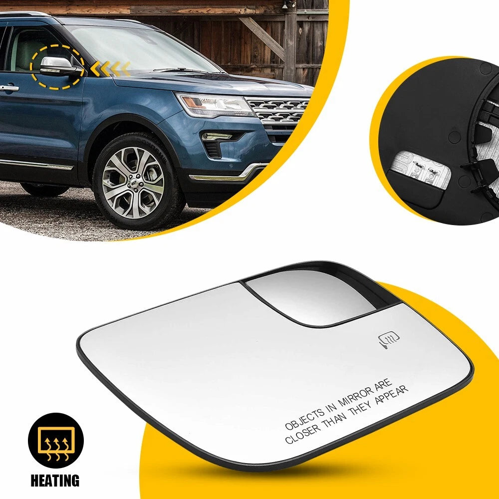 Heated Convex Spotter Mirror Glass for Ford Explorer (2011–2019)