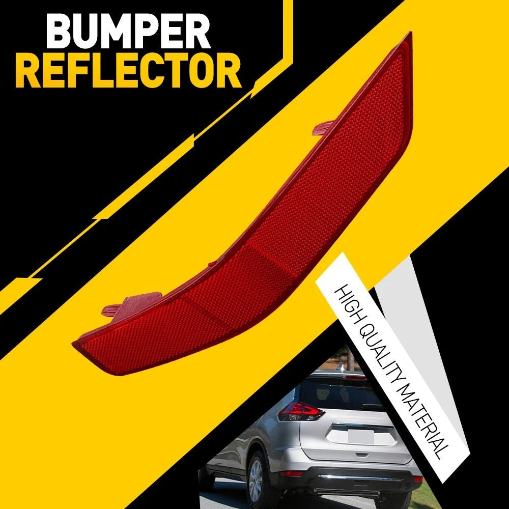 Set of 2 Rear Bumper Reflector Light Lamp Case for Nissan Rogue (2017–2020)