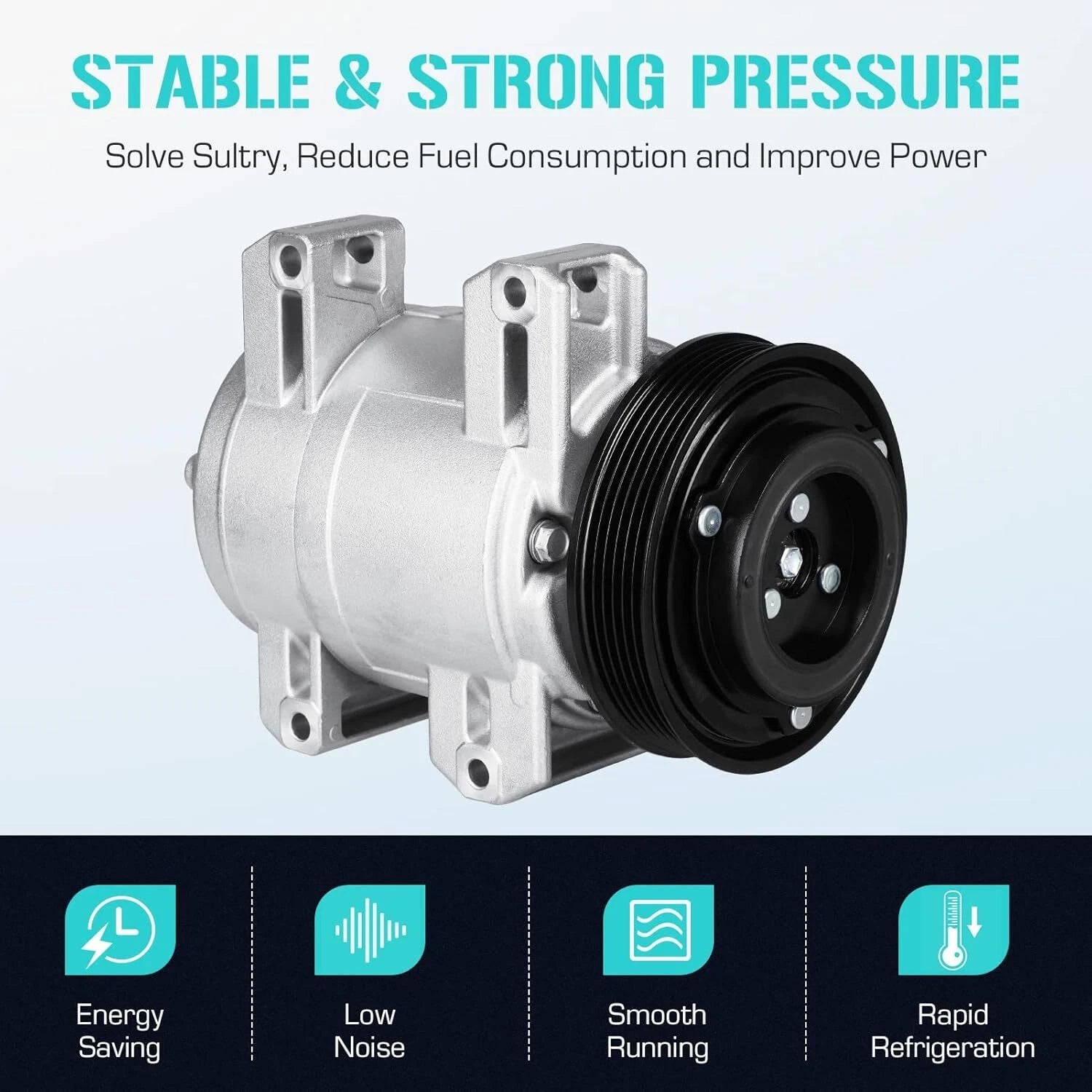 A/C AC Compressor with Clutch for 2008–2013 Nissan Rogue 2.5L 4-Cyl
