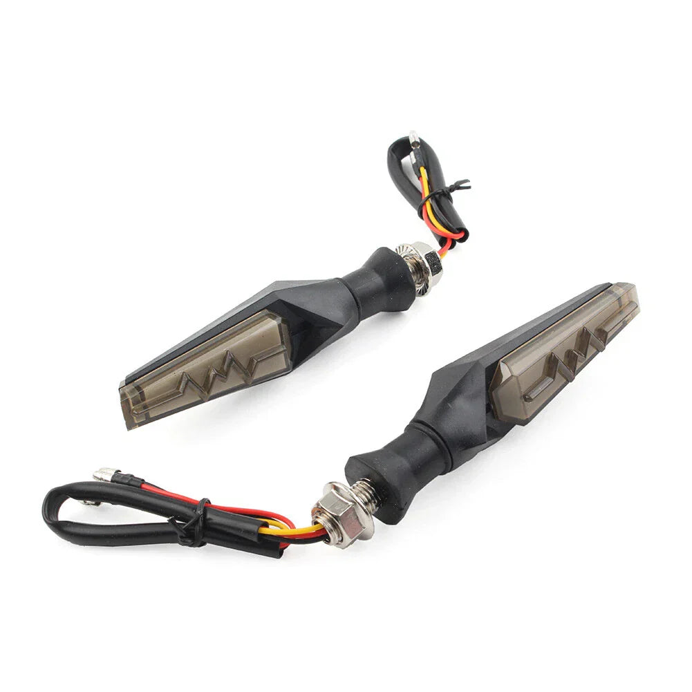 LED Flowing Turn Signal Lights for Motorcycle - Amber