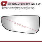 Tow Mirror Glass Replacement for Dodge (Non-Heated, Left Driver Side)
