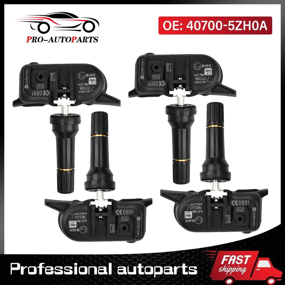 Set of 4 TPMS Tire Air Pressure Sensors for Nissan Versa Kicks (2019–2023) PMV-CA14 40700-5ZH0A
