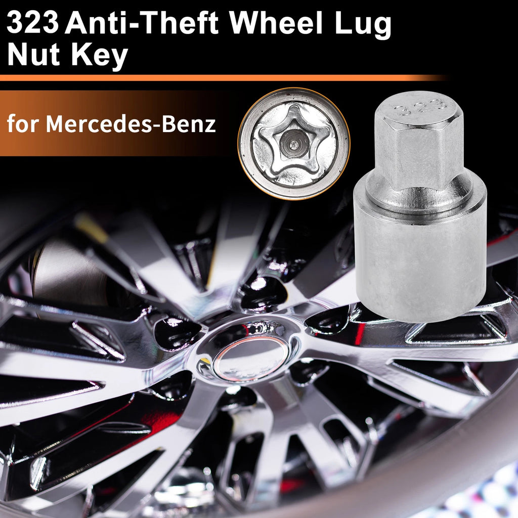 323 Wheel Lock Lug Nut for Mercedes-Benz (Locking Nut Key Socket)