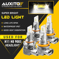 AUXITO 9005 H11 LED Bulbs Combo for (30000LM 6000K)