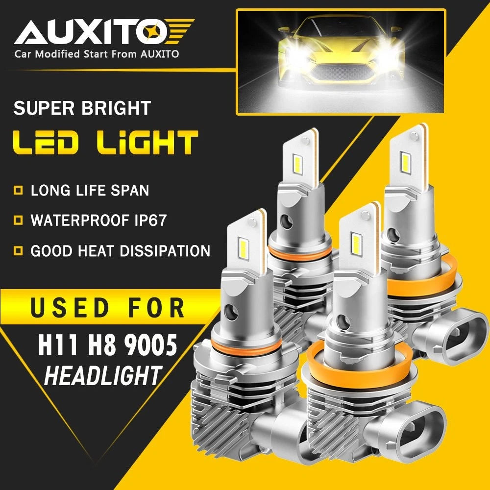 AUXITO 9005 H11 LED Bulbs Combo for (30000LM 6000K)
