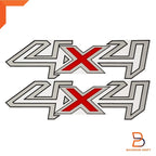 Silver 4x4 Side Rear Decal Sticker for Ford Ranger (1998-2015)