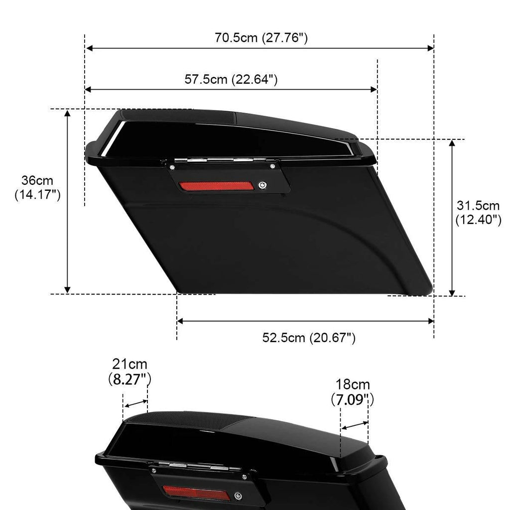 Saddlebag Speaker Lid Conversion Bracket for Harley Softail (1984–2017)