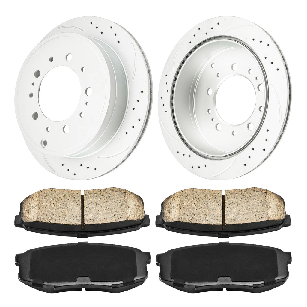 Rear Drilled Slotted Brake Kit for Toyota Sequoia (2013–2021)