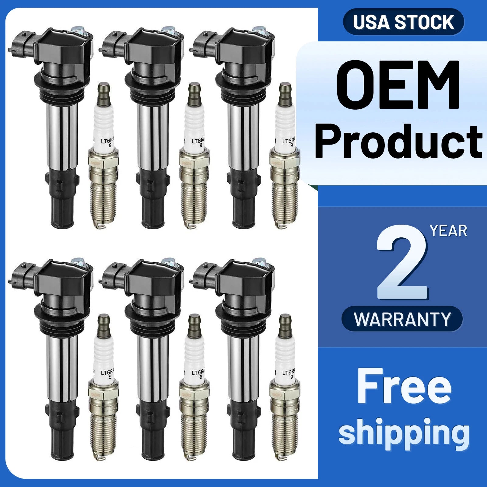 Ignition Coils and Spark Plug for 2005–2007 Cadillac CTS 2.8L V6