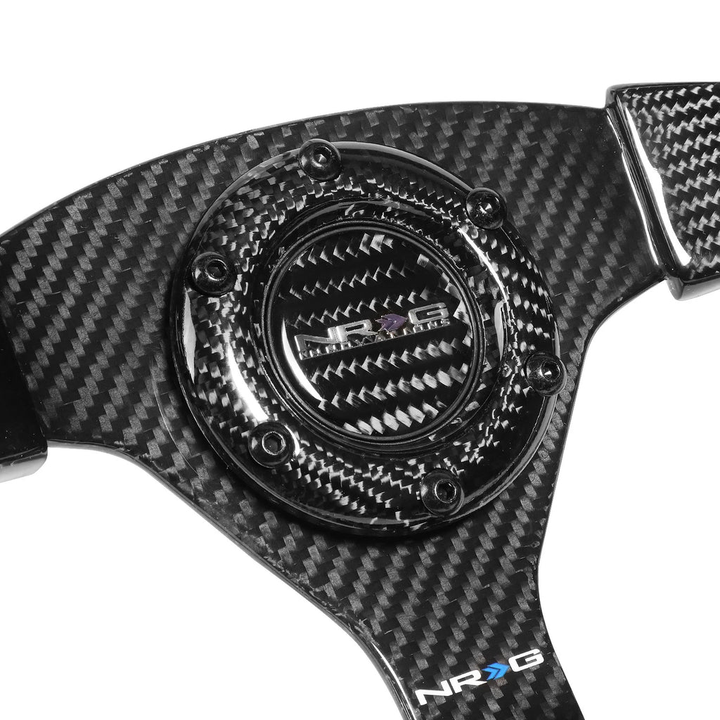 NRG ST-012CF 350mm Flat Dish 3-Spoke Carbon Fiber Steering Wheel for Universal