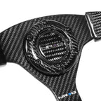 NRG ST-012CF 350mm Flat Dish 3-Spoke Carbon Fiber Steering Wheel for Universal